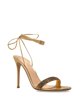 صندل بكعب مزين بحجر الراين